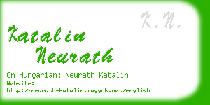 katalin neurath business card